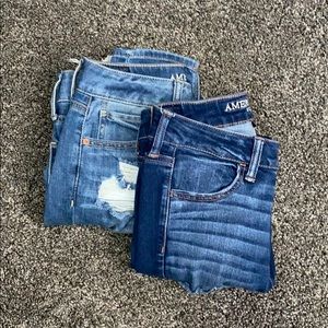Two Pairs of American Eagle Jeans